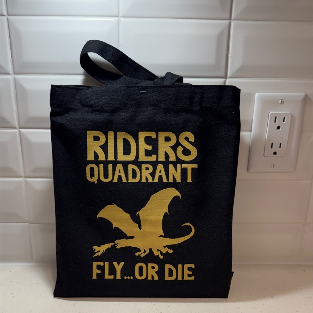 Black and Gold Tote Bag Basgiath Tote Fourth Wing